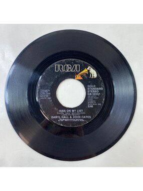 Vintage RCA Records 45 RPM Vinyl Daryl Hall John Oates "Kiss On My List"